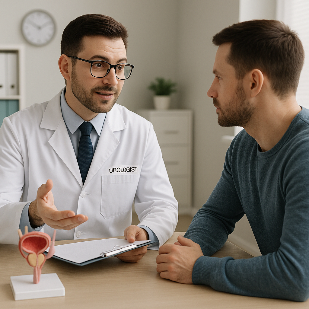 A professional medical consultation setting showin-3