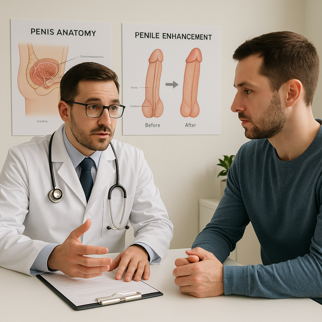 A professional medical consultation setting showin-4