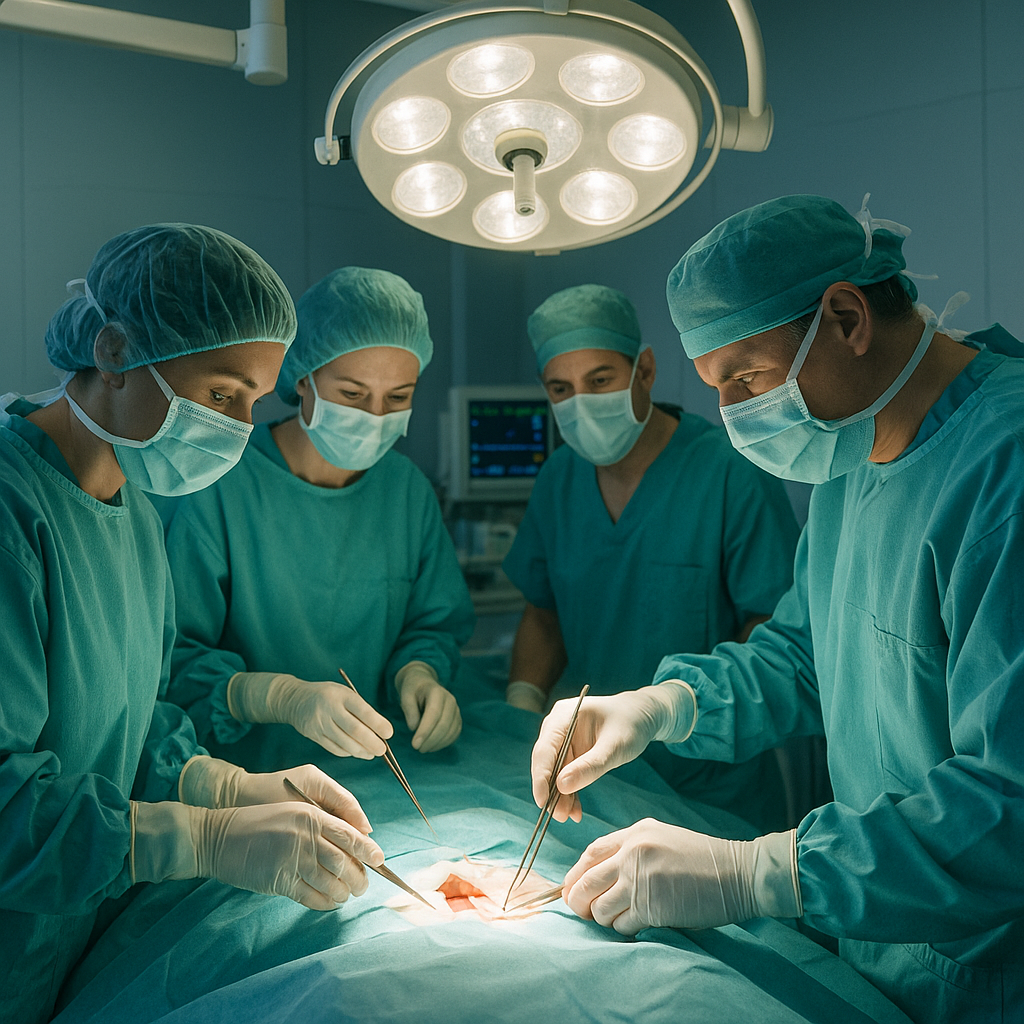 An image showing a surgical procedure in progress