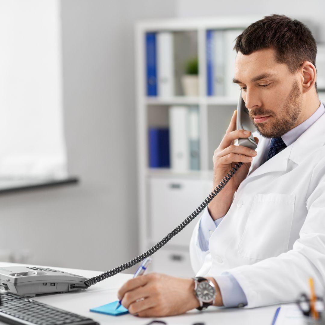 doctor on phone