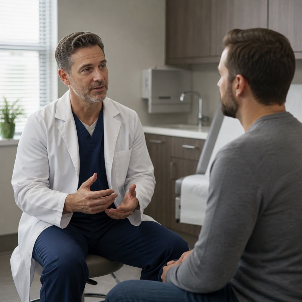 Medical Consultation with Urologist and Patient