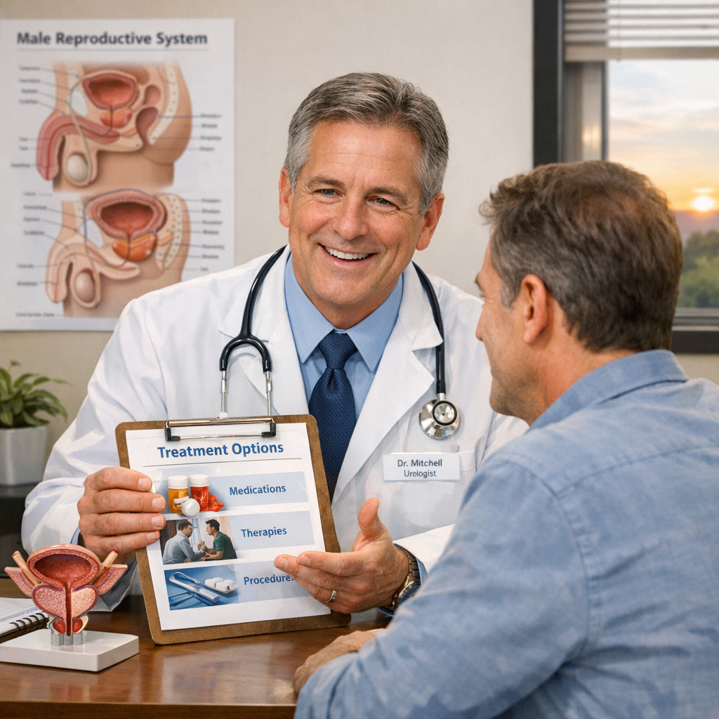 Supportive Medical Consultation Scene
